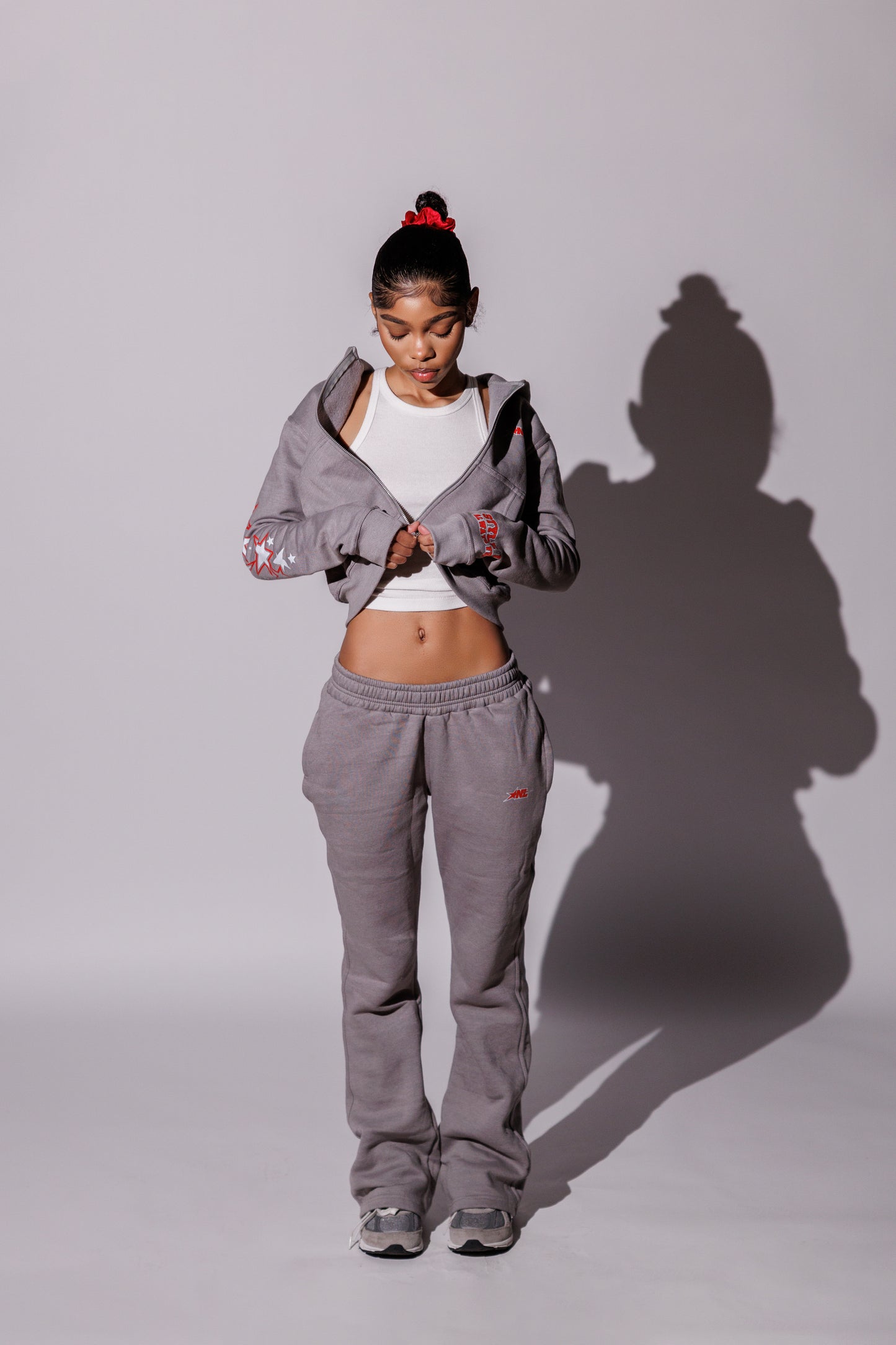 STARLET SWEATSUIT-HEATHER RED