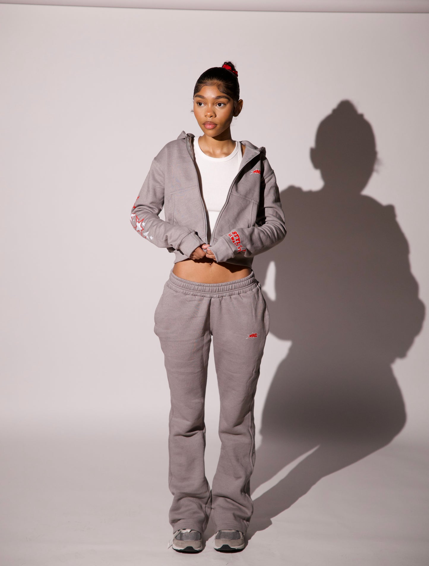 STARLET SWEATSUIT-HEATHER RED